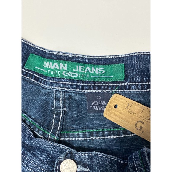 Vintage Koman Jeans Shorts Mens 38 Loose Baggy 90s Hip Hop - Picture 4 of 12
